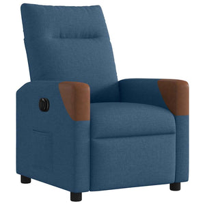Elektrischer Relaxsessel Blau Stoff