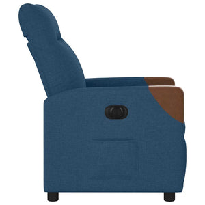 Elektrischer Relaxsessel Blau Stoff