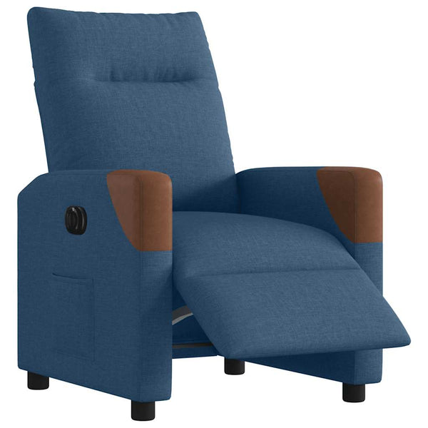Elektrischer Relaxsessel Blau Stoff