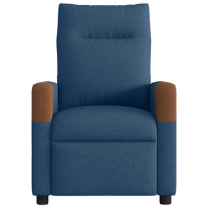 Elektrischer Massagesessel Blau Stoff