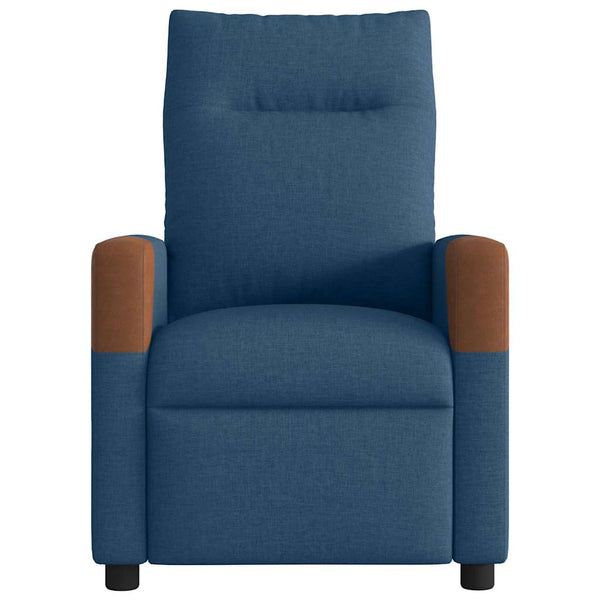Elektrischer Massagesessel Blau Stoff