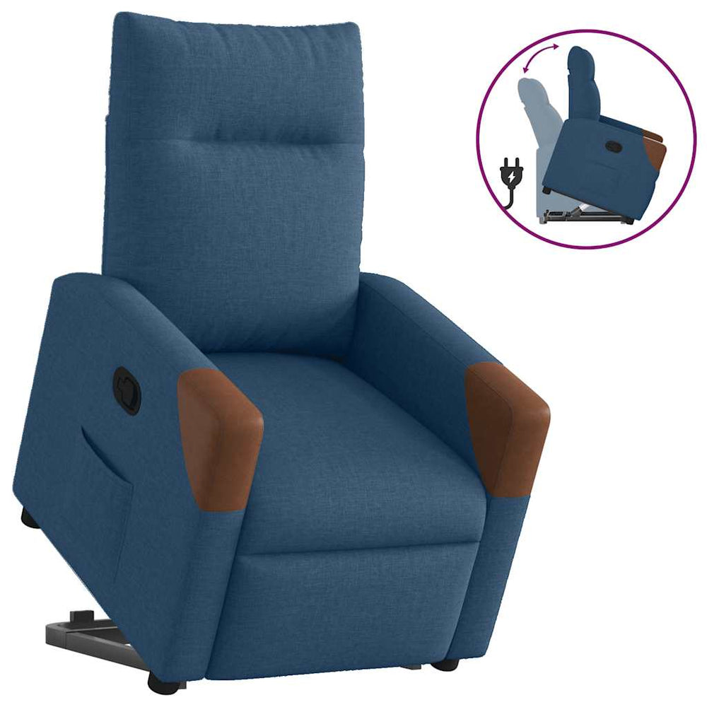 Relaxsessel mit Aufstehhilfe Blau
