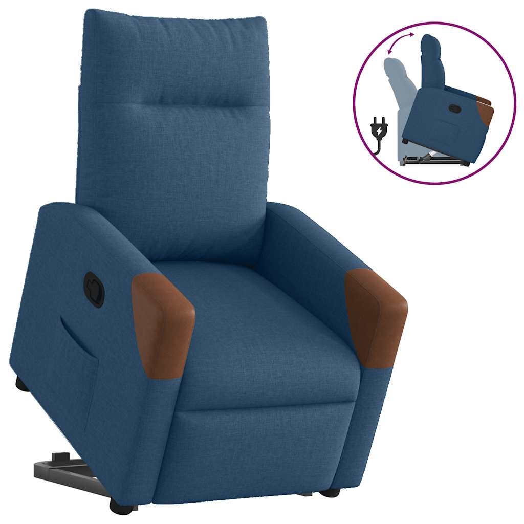 Relaxsessel mit Aufstehhilfe Blau