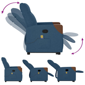Massagesessel mit Aufstehhilfe Blau