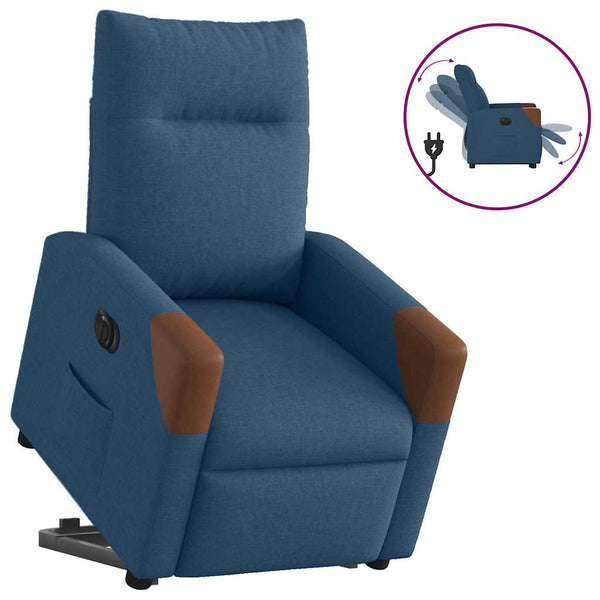 Elektrischer Relaxsessel mit Aufstehhilfe Blau