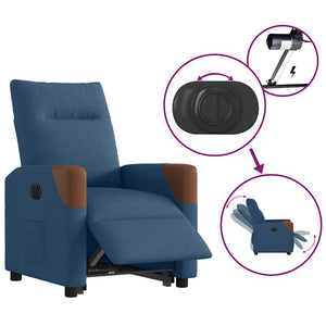 Elektrischer Relaxsessel mit Aufstehhilfe Blau