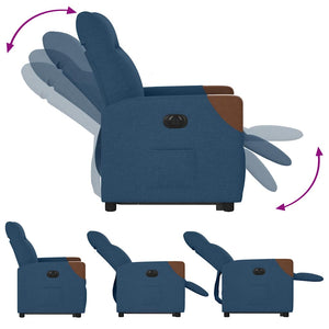 Elektrischer Relaxsessel mit Aufstehhilfe Blau