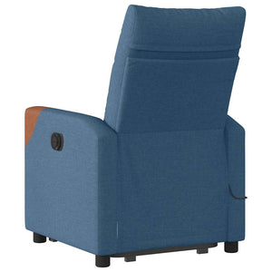 Elektrischer Massagesessel mit Aufstehhilfe Blau