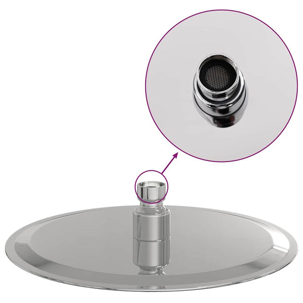Regenbrause Edelstahl Rund 20cm