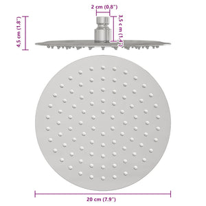 Regenbrause Edelstahl Rund 20cm