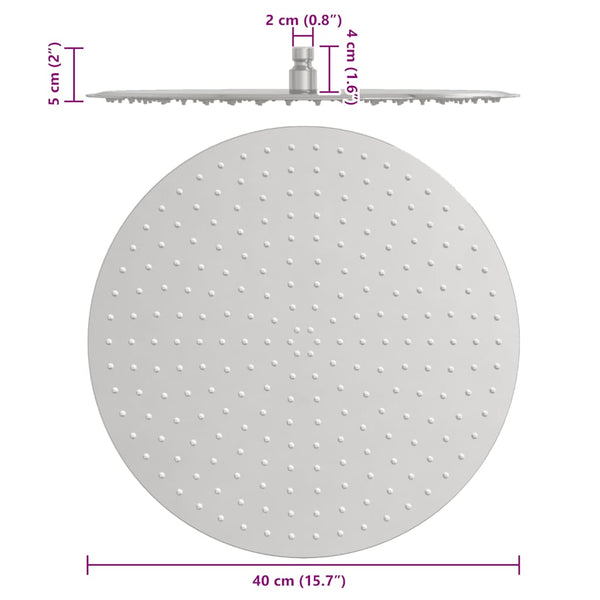 Edelstahl Regenbrause 40cm Rund