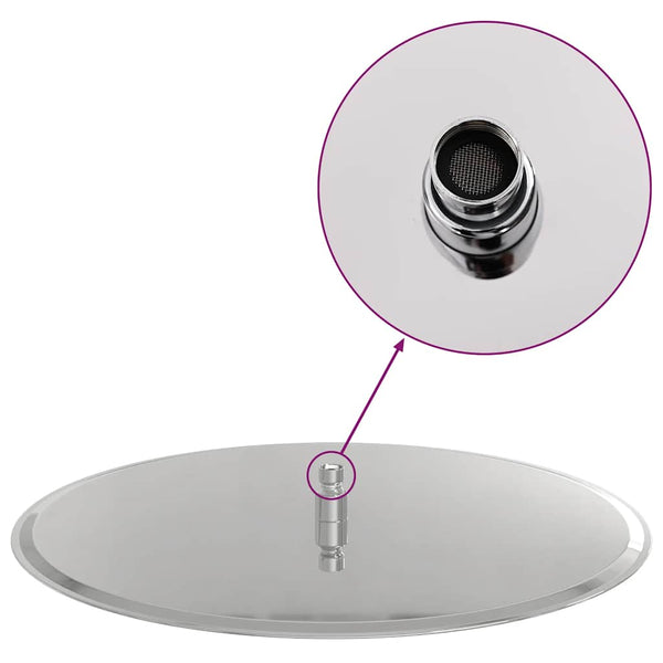 Edelstahl Regenbrause 50cm Rund