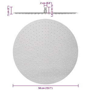 Edelstahl Regenbrause 50cm Rund