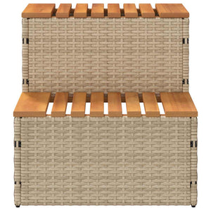 Whirlpool Treppe Beige Poly Rattan Akazie