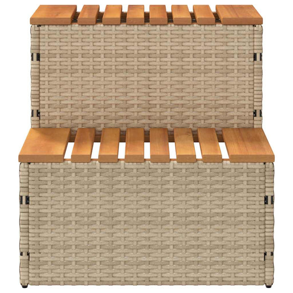 Whirlpool Treppe Beige Poly Rattan Akazie