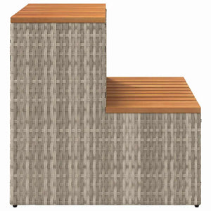 Whirlpool Treppe Hellgrau Poly Rattan