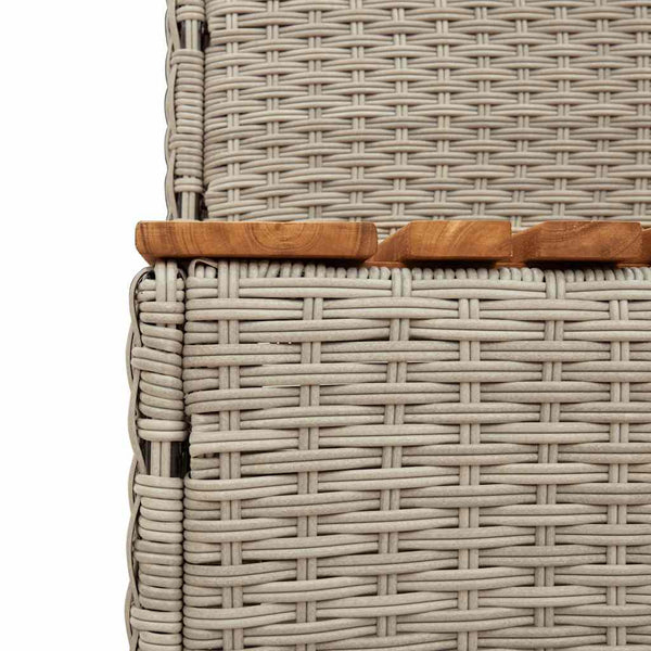 Whirlpool Treppe Hellgrau Poly Rattan