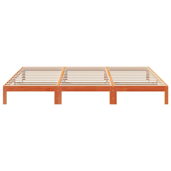 vidaXL Lit familial sans matelas marron miel 240x200 cm Bois massif