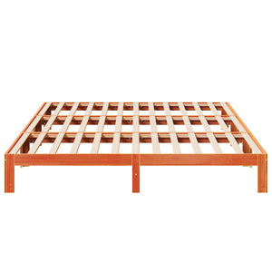 vidaXL Lit familial sans matelas marron miel 240x200 cm Bois massif