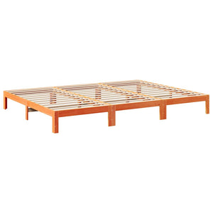 vidaXL Lit familial sans matelas marron miel 240x200 cm Bois massif