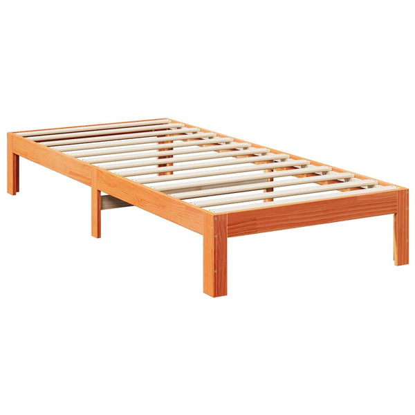 vidaXL Lit familial sans matelas Marron miel 270x200 cm Bois massif