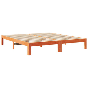 vidaXL Lit familial sans matelas Marron miel 270x200 cm Bois massif