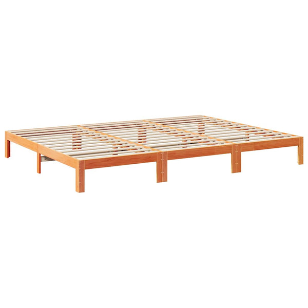 vidaXL Lit familial sans matelas Marron miel 270x200 cm Bois massif
