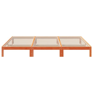 vidaXL Lit familial sans matelas Marron miel 270x200 cm Bois massif