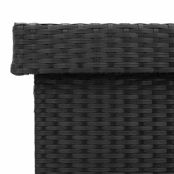 Gartentruhe mit Rollen Schwarz 110cm