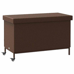 Gartentruhe mit Rollen Braun 110x55x73 cm