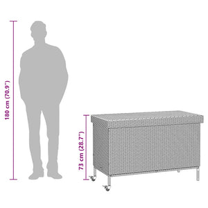 Gartentruhe mit Rollen Braun 110x55x73 cm