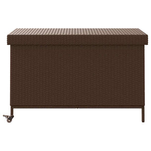 Gartentruhe mit Rollen Braun 110x55x73 cm