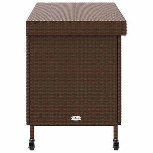 Gartentruhe mit Rollen Braun 110x55x73 cm