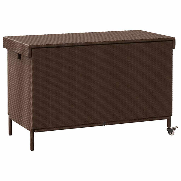 Gartentruhe mit Rollen Braun 110x55x73 cm