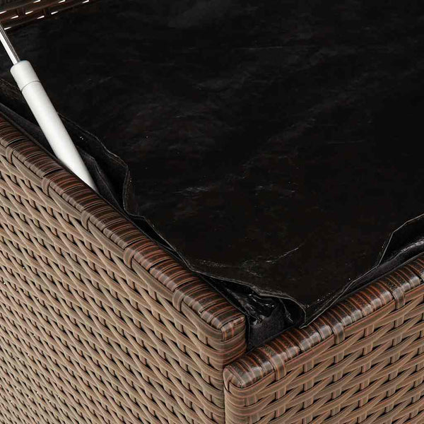 Gartentruhe mit Rollen Braun 110x55x73 cm