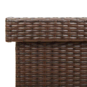 Gartentruhe mit Rollen Braun 110x55x73 cm