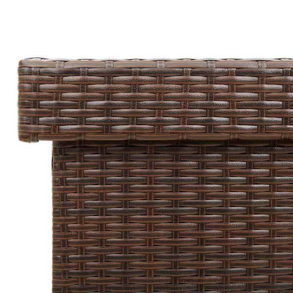 Gartentruhe mit Rollen Braun 110x55x73 cm