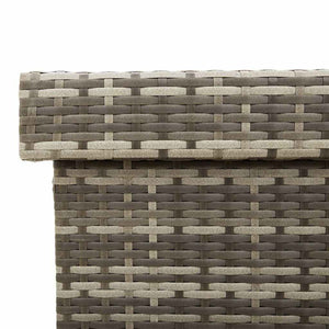 vidaXL Coffre de jardin à roulettes gris 110 x 55 x 73 cm résine tressée