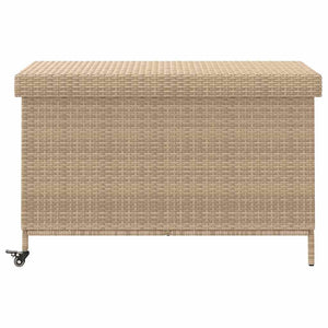 Gartentruhe mit Rollen, Beige, 110 cm