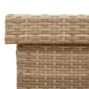 Gartentruhe mit Rollen, Beige, 110 cm