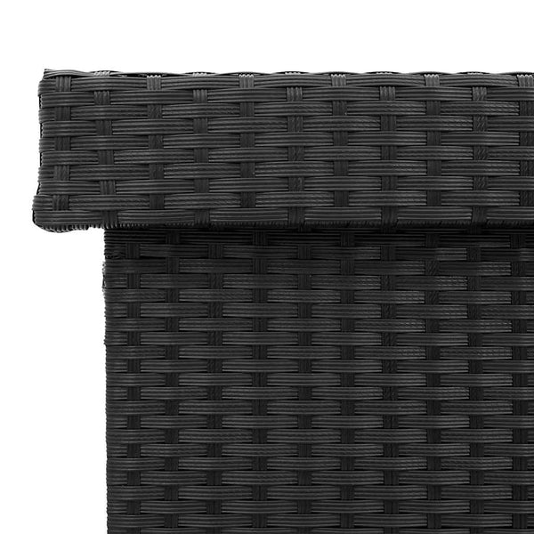 Gartentruhe mit Rollen, Schwarz, 160 cm