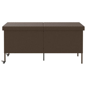 Gartentruhe mit Rollen, Braun, 160 cm