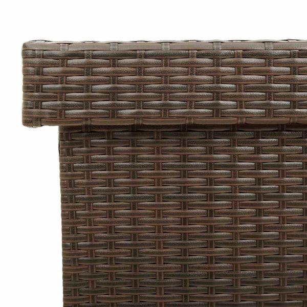 Gartentruhe mit Rollen, Braun, 160 cm