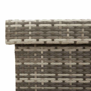 vidaXL Coffre de jardin à roulettes gris 160x55x75 cm polyrotin