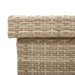 Gartentruhe Beige mit Rollen 160cm