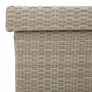 Gartentruhe mit Rollen, Hellgrau, 160 cm