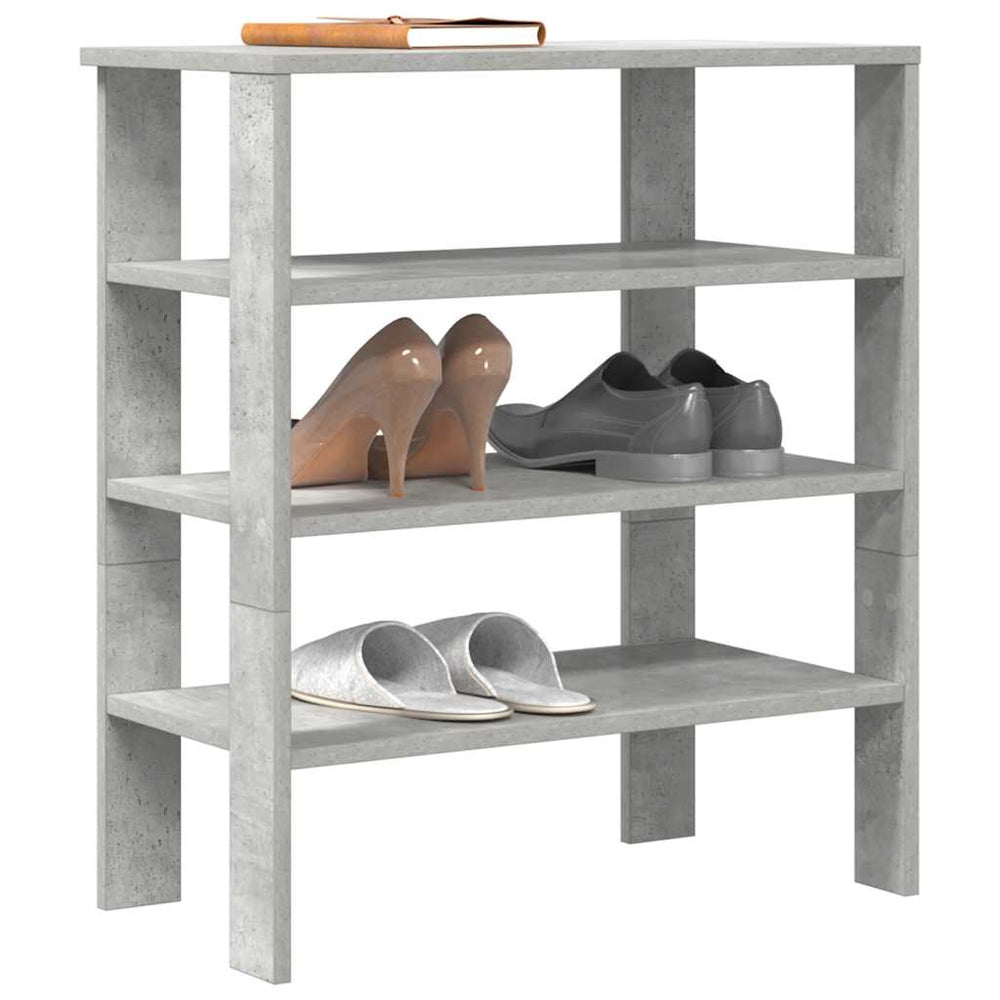 vidaXL Meuble à chaussures gris béton 61x32x70 cm aggloméré