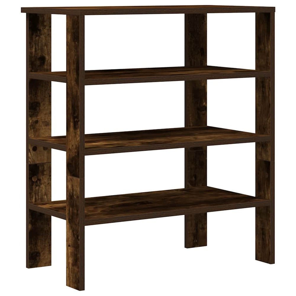 vidaXL Meuble à chaussures chêne fumé 61x32x70 cm bois d'ingénierie