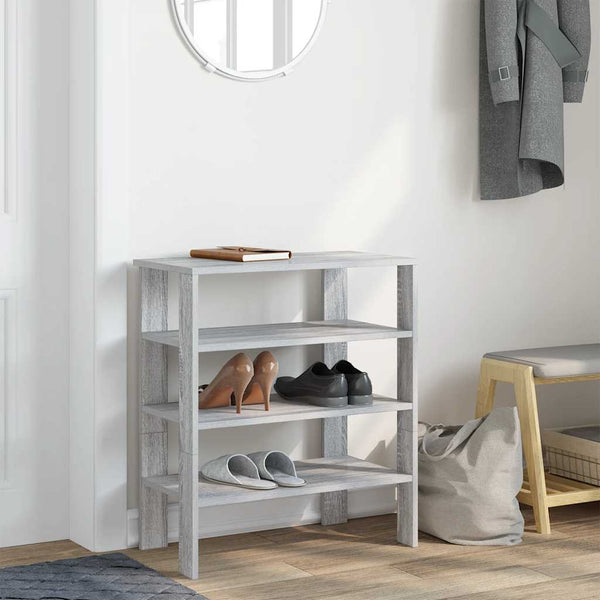 Schuhregal Grau Sonoma 61x32x70 cm