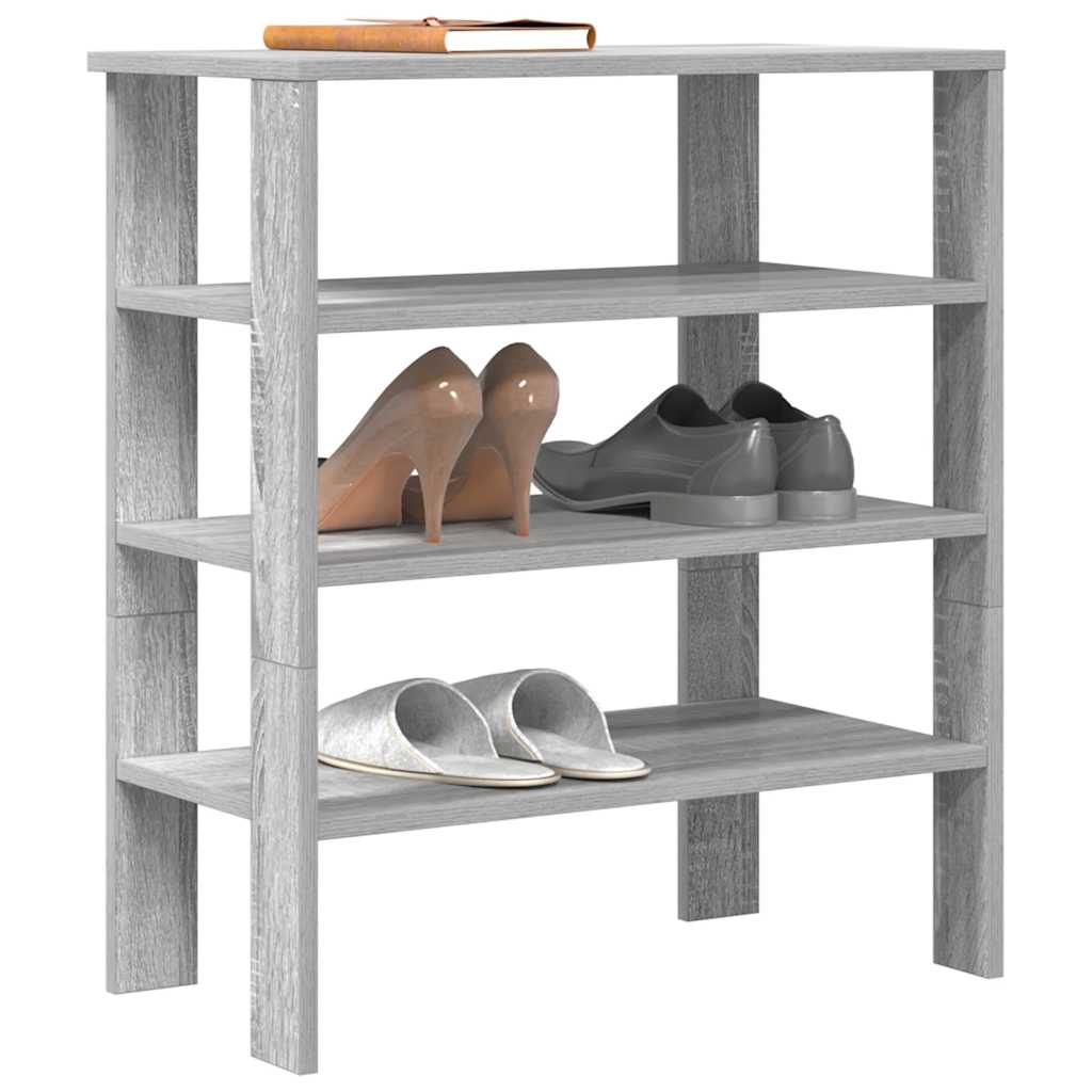 Schuhregal Grau Sonoma 61x32x70 cm
